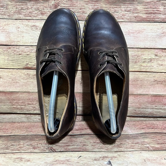 Dr. Martens Brown Leather Lace Up Low Boots main image 4